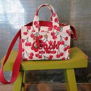 Coach Cherry Print Satchel Bag